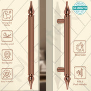 Plantex Heavy Duty Door Handle/14 Inch Main Door Handle/Pull-Push Door Handle/Door & Home Decor - Pack of 2 (Rose Gold) Pull Handle