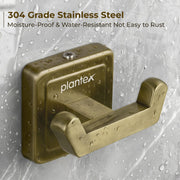 Plantex 304 Grade Stainless Steel Robe Hook/Napkin Hanger/Hook for Hanging Towel in Bathroom/Living Room - Decan (Brass Antique)