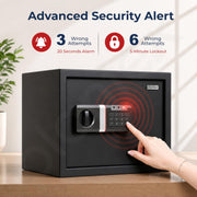 Plantex 34 Ltr. Safe Locker For Home/Digital Locker/Electronic Safety Locker with Master & User Dual Code Access with Emergency Key/2 Years Warranty By Plantex (Black)