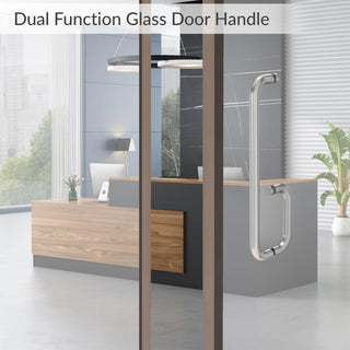 Plantex Shower Door Handle/Stainless Steel Towel Bar Combination/Towel Holder for Glass Shower Door and Bath Door Pull Handle - Pack of 1 (Satin)