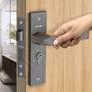 Plantex Heavy Duty Door Lock Set - Main Door Lock Handle Set/Mortise Locks with 3 Keys, Brass Body & Cylinder (8126 - Grey & PVD Choco)