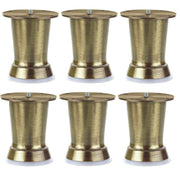 Plantex 4 Inch Sofa Legs for Bed Furniture/Sofa Legs for Table/Sofa Support Legs with Rubber Grip (Brass Antique, 6 Pcs)