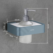 Plantex Aluminium and Acrylic Shampoo Dispenser/Liquid Soap Dispenser for Bathroom/Handwash Dispenser/Bathroom Accessories - (Grey and Milky White)