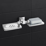 Plantex 304 Grade Stainless Steel Double Soap Holder/Soap Stand/Wall Mounted Items for Bathroom Accessories - Splash (Chrome)