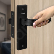 Plantex Heavy Duty Door Lock ÃƒÂ¢Ã¢â€šÂ¬Ã¢â‚¬Å“ Bathroom Door Lock/Mortise 8inch Keyless Plate Handle Set for Home/Bathroom/Store Room/Balcony/Office with Baby Latch (8068, DC-Black & Z-Black)