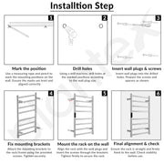 Plantex Electric Heated Towel Rail for Bathroom/3-Bar Wall Mounted Towel Warmer/304 Grade Stainless Steel Towel Bar/Fast Heating & Rust Proof - Pack of 1 (Chrome, 800 X 500 Watt)
