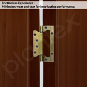 Plantex Butterfly Hinges for Door/Stainless Steel Door Hinges/5 Inch x 14 Gauge Hinge/2.5 mm Hinges for Home/Office/Hotel/Non-Mortise Hinge - Pack of 6 (Brass Antique)
