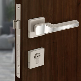 Plantex Mortise Handle Lock for Main Door/Premium Door Lock Set for Home with 3 Years Warranty (Chrome & Satin)