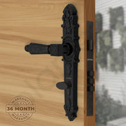 Plantex Heavy-Duty Door Lock Set -Main Door Lock Handle Set/6-Lever Lock Mechanism with 3 Years of Warranty/Mortise Lock with 3 Keys, Brass Lock Body & Cylinder(657- Black)