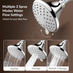 Plantex Shower Head for Bathroom with Shower Arm/Bathroom shower Combo-430B Strong ABS Combo/Shower for bathroom/Rain Shower/4 Inch Shower Head/9 Inch Shower Arm/Adjustable Head