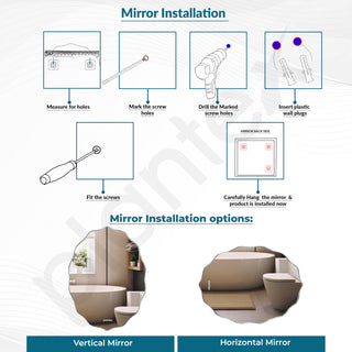 Plantex Frameless Oval Mirror for Wall/Mirror with Beveled Smooth Edges/Mirror for Bathroom/Dressing Room/Living Room/Bedroom/Entryway - (15 X 18 Inch)