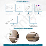 Plantex Frameless Oval Mirror for Wall/Mirror with Beveled Smooth Edges/Mirror for Bathroom/Dressing Room/Living Room/Bedroom/Entryway - (15 X 18 Inch)