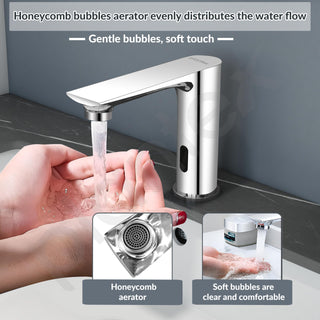 Plantex Brass Sensor Tap for Wash Basin with Brass/Touchless Basin Faucet/Electronic Pillar Tap for Wash Basin-(Chrome)
