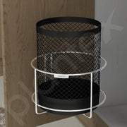 Plantex High Grade Stainless Steel Open-Top Bin Holder/Dust Bin Holder/Modular Kitchen Fixture (Dia 10 Inches-Sliver)