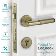 Plantex Premium Door Lock with 3 Years of Warranty/Mortise Lock for Home - Main Door Lock Set (Brass Antique)