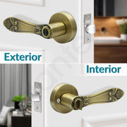 Plantex Heavy-Duty Door Bathroom Door Lock/Mortise Keyless Handle Set for Home/Bathroom/Balcony/Store Room - (DTM-628, Brass Antique)