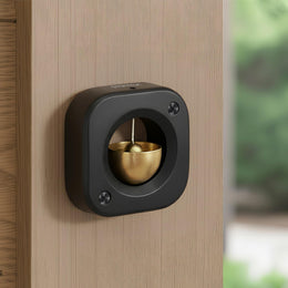 Plantex Square Door Chime with Brass Bell/Dopamine Door Bell for Home/Temple & Meditation Bell for Positive Energy & Home DÃƒÂ©cor - Pack of 1 (DTK-292 - Black)