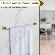 Plantex 304 Grade Stainless Steel Towel Hanger for Bathroom/Single Towel Rod/Bar/Bathroom Accessories - Daizy (Antique)