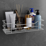 Plantex Stainless Steel Shelf/Rack/Organizer for Bathroom and Kitchen Accessories/Bathroom Shelf for Wall (Chrome-Silver)