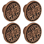 Plantex Knobs for Drawer/Round Drawer Knobs/Knobs for Cabinets/Pull-Push Knobs for Kitchen/Bedroom Drawer - Pack of 4 (DTK-301, Copper Antique)