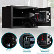 Plantex 23 Litre Electronic Safe Locker for Home/Safety Locker Box with LED Light & Master Code Access/Tijori with Emergency Key/2 Years Warranty by Plantex - Black (Metal)
