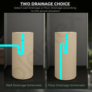 Plantex Ceramic Pedestal Basin for Bathroom/One Piece Pedestal Free Standing Round Wash Basin for living Room/Hotel (Beige)