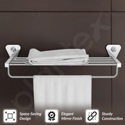 Plantex Pyramid Stainless Steel Towel Rack for Bathroom/Towel Rod/Towel Stand/Towel Hanger/Bathroom Accessories - 24 Inch (Chrome Finish)