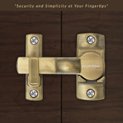 Plantex 180 Degree Door Latch Lock/Flip Latch Lock for Door/Chitkani/Lock Latch for Main Door/Baby Latch for Bathroom/Bedroom/Balcony/Door Stopper - Pack of 3 (Brass Antique)