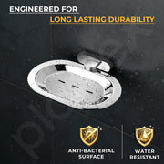 Plantex Soap Holder for Bathroom/Pure Brass Single Soap Dish/soap Stand/Soap Bar/Soap Case/Bathroom Accessories - Pack of 1 (APS-GIA-06, Chrome)