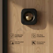Plantex Square Door Chime with Brass Bell/Dopamine Door Bell for Home/Temple & Meditation Bell for Positive Energy & Home DÃƒÂ©cor - Pack of 1 (DTK-292 - Black)