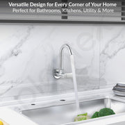 Plantex Pure Brass Sink Tap for Kitchen with 360Ã‚Â° Swivel Spout/Kitchen Sink Tap with Water Saving Aerator-7 Year Warranty by Plantex (ORN-210-Chrome)