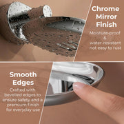 Plantex J4 Stainless Steel Wall Mounted Soap Holder for Bathroom/Soap Holder for Kitchen/Soap Stand for Bathroom/Bathroom Accessories (Chrome Finish) Onix