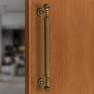 Plantex Heavy Duty Main Door Handle - 21.5 Inch Pull Push Handle for Wooden & Glass Doors, Pack of 1 (320 - Brass Antique Finish)