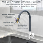Plantex Flexible Tap for Kitchen Sink/360° Rotating Sink Tap for Basin/Flexible Tape with Teflon Tape – Deck Mount (Chrome)