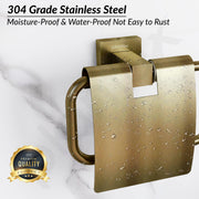 Plantex 304 Grade Stainless Steel Tissue Paper Roll Holder/Toilet Paper Roll Holder for Bathroom Accessories - Splash (Antique)