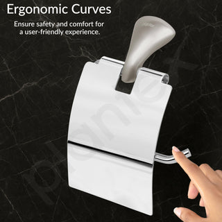 Plantex Smero Pure Brass Toilet Paper Holder/Tissue Paper Stand for Washroom/Bathroom - Effect (Satin Matt)