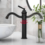 Plantex Pure Brass Basin tap/Single Lever Pillar tap for Wash Basin/Mixer tap hot and Cold- (7077-Black)