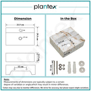 Plantex Wall Mount Washbasin for Bathroom/Designer Ceramic Basin/Rectangle Tabletop Wash Basin/Home/Office (13 x 11.5 x 4.5 Inch)