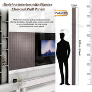 Plantex Wall Panels/Louvers Panel for Wall 8 Feet/Charcoal Panel for Interior Wall Décor/3D Wall Panel - Pack of 10 Covers - 40 Sq. Ft,, Size-5 Inch x 8 Feet (Taupe Brown)