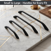 Plantex Cabinet Handle/96mm Handle for Wardrobe/Kitchen Handle/Pull-Push Handle for Home/Office - Pack of 1 (Black)