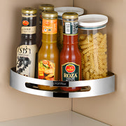 Plantex Stainless Steel Corner/Bathroom Shelf/Kitchen Shelf/Wall Mount (8x8 Inches) - Chrome