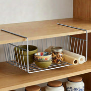 Plantex Storage Basket for Kitchen/12 inch Multifunctional Storage Basket/Stainless Steel Rack Organizer - Pack of 1 (Chrome)