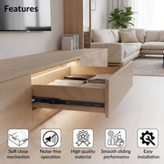 Plantex 10 Inch Soft Close Drawer Channel/Regular Close Ball Bearing Slider Drawer Channel for Home, Kitchen & Wardrobe/Telescopic Channel for Drawer - Pair of 1 (Black)