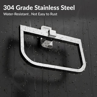 Plantex Napkin Ring for Bathroom/304 Grade Stainless Steel Towel Ring/Towel Hanger/Towel Holder/Bathroom Accessories - Pack of 1 (1902, Chrome)