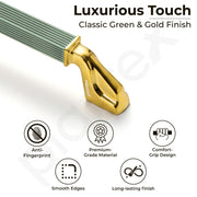 Plantex Aluminium Cabinet Handle/450mm Wardrobe Handle for Home/Cupboard Door Pull-Push Handles for Office - Pack of 2 (Green & Gold)
