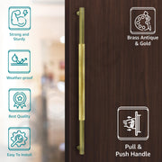Plantex Heavy Duty Door Handle/Door & Home Decor/36 inch Main Door Handle/Door Pull-Push Handle - Pack of 1 (Brass Antique & Gold)