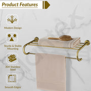 Plantex 304 Grade Stainless Steel 24 inch Towel Rack for Bathroom/Towel Stand/Hanger/Bathroom Accessories - Daizy (Antique)