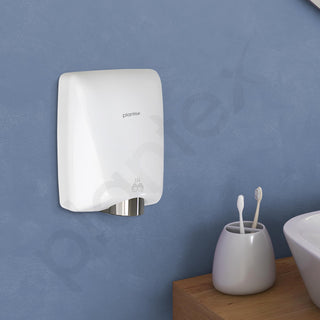 Plantex Automatic Hand Dryer/1200W Small Hand Dryer Machine/Hand Wash Air Dryer for Bathroom/Office/Hotel/Commercial Use (White)