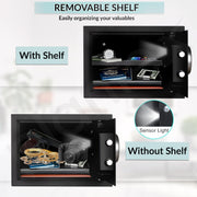 Plantex 23 Litre Electronic Safe Locker for Home/Safety Locker Box with LED Light & Master Code Access/Tijori with Emergency Key/2 Years Warranty by Plantex - Black (Metal)