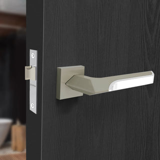 Plantex Heavy Duty Door Lock- Door Lock for Bathroom/Balcony/Office with Baby Latch/mortise keyless door lock (7082 – Satin White & Chrome Finish)